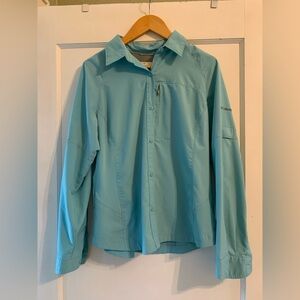 Turquoise Columbia Omnishild Button Down